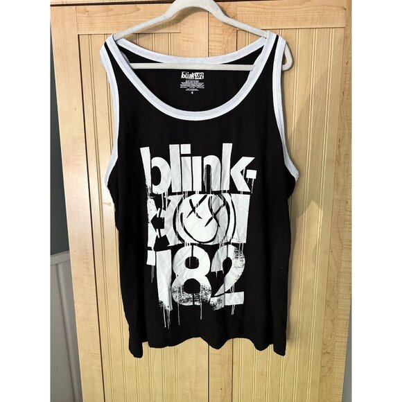 Blink 182 Other - BLINK182 3 BARS SMILE DRIP WHITE LOGO MEN’S TANK TOP T SHIRT OFFICIAL SZ 4X